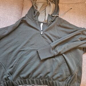Athleta Olive Zip-Up Hoodie